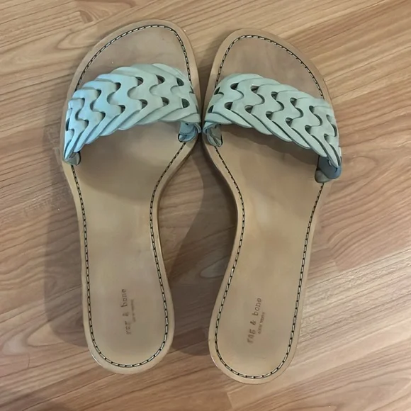 Brand new Rag & Bone Melrose Mid kitten heel sandals. Size 10. Mint nubuck. - Picture 6 of 13